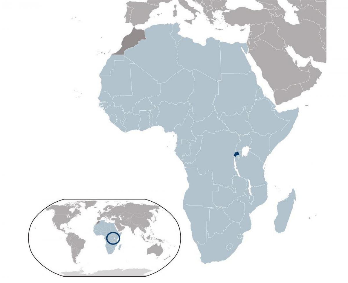 Rwanda localizare pe harta lumii