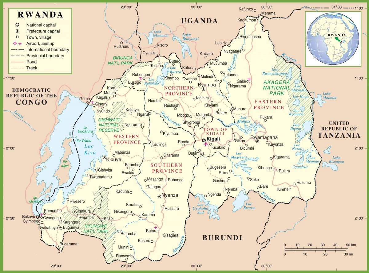 harta Rwanda politice