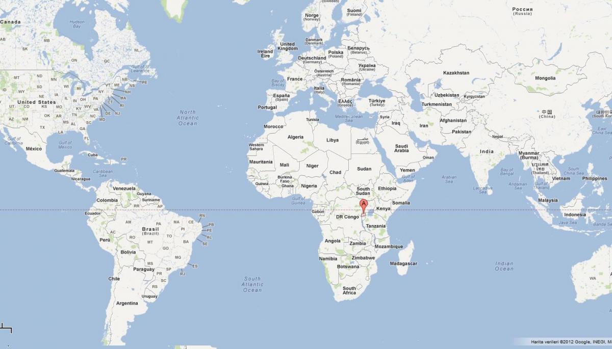 harta de Rwanda în lume