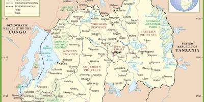 Harta Rwanda politice
