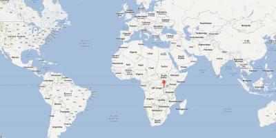 Harta de Rwanda în lume