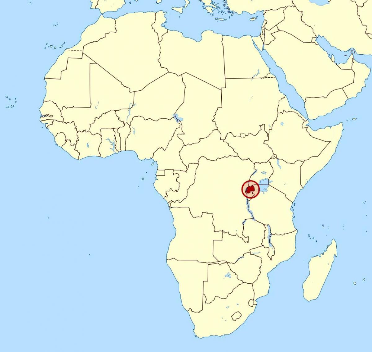 harta Rwanda, africa
